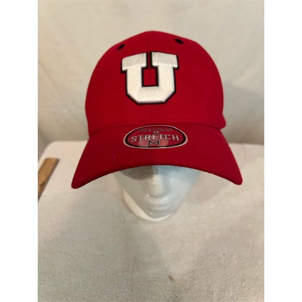University of Utah Utes Zephyr Red Hat Unisex Adult Size M cap official licensed